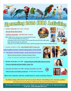 SBBS Upcoming Activities For 2026